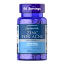 Zinco Prido di Puritan per Acne Skin Formula con Vitamine C, B-6, A, ed E per Uomini e Donne, Integratore alimentare per Clear Healthy Skin, Sistema Immune, Divisione Cellulare e Supporto per la Crescita, 100 compresse