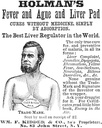 Pubblicità della medicina del brevetto americana 1876 per HolmanS Fever and Ague Liver Pad Poster Stampa di (18 x 24)