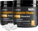 NAD Supplemento - NAD+ con Nicotinamide Riboside (NR) e Resveratrolo Quercetin 900mg Pure Organic NAD Plus per la riparazione cellulare Funzione sana del cervello di invecchiamento (2 Pack)