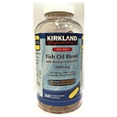 Kirkland Signature 100% Wild Fish Oil Blend con Wild Alaskan Salmon Oil 180 EPA 120 DHA 1000mg - 360 Enteric Softgels