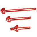 Regolatore per la lavorazione del legno, regolatore di precisione 3Pcs regola dello scorrevole del metallo regolatore per la lavorazione del legno T regolatori portatili metrici / pollici quadrati con il cercatore dell'angolo del protrattore (6/8/12 pollici)