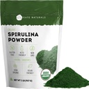 Kate Naturals Polvere di Spirulina Organica. Nutriente Dense Superfood per Smoothies e succo (2 lb, certificato USDA, non OGM, senza glutine)