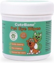 CuteBone Pet Eye Wipes 120 Conte - Depilate e lenitive per la pulizia degli occhi per cani e gatti, rimuove lo sporco, le macchie di lacrime e i detriti, previene le infezioni degli occhi, ingredienti naturali, sicuri e facili da usare