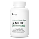 L-metilfolato 15mg più Methyl B12, D3, Taurine & NAC | MTHFR-Friendly Folate (High Potency) | Forme Bioattive di vitamina B9 & B12 | Supplemento per Mood, Methylation, & Cognition | 60 capsule