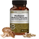 DailyNutra Mushroom Defense Formula - Integratore di supporto immunitario | Funghi organici, Acqua calda estratta - Reishi, Chaga, Maitake, Shiitake & Turkey Tail (90 capsule)