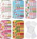 120 Pcs tessuto adesivo elastico Bandages Bulk assortiti forme e modelli Piccolo colorato graziosa Bandages in tessuto con non bastone Pad 3 x 1 pollice per tagli Wound Scrapes Women(Floral)