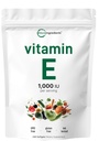 Micro Ingredienti Vitamina E 1000IU, 240 Softgels | Pure Vitamin E Oil Pills | Integratori antiossidanti per pelle, viso, cuore, & Immune Health | Non-GMO, senza glutine