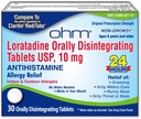 Ohm Loratadine 10 mg Allergy Medicine - Non Drowsy All Day Allergy Relief, 24 ore Antistamina, Orally Disintegrating Tablets, Efficace Rilievo, per età 6 e superiore - 30 Conte