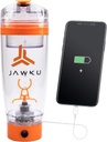 JAWKU POWER SHAKER BOTTLE ORA CON DRY STORAGE CONTAINER // Un potente miscelatore 11.000 RPM e caricatore incorporato per i vostri dispositivi / 600ml (20 once.) BPA Free / *NEW* DRY STORAGE CONTAINER