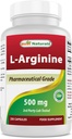 Migliore naturali L-Arginina 500mg 250 capsule - Pharmaceutical Grade L Arginina supplemento promuove la sintesi di ossido nitrico