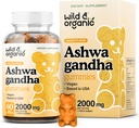 Wild & Organic Ashwagandha Gummies 2000mg - Mood Support Supplemento w/Ashwagandha Root Extra Strength - Natural Calm Integratori Gummies - 60 Vegan, Non OGM Chews