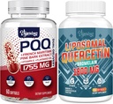 Birsppy Vigorizar Francese Marine Pine Bark estratto con doppia consegna + 1600 MG Liposomal Quercetin Phytosome