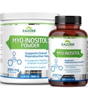 Zazzee Myo-Inositol Capsule e Myo-Inositol Powder, 100% Pure, Premium Grade, Vegan, Non OGM e Tutto Naturale