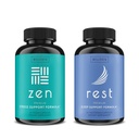 WellPath Zen Mood Support + Rest Valerian Root Sleep Aid Supplements 2 Pack - Ultimate Combination for Calm Mood, Energy & Natural Sleep Support - L-Theanine & Altri ingredienti naturali - 60 Cts
