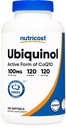 Nutricost Ubiquinol Softgels (120 Softgels | 100 mg Per Serving) - Superior Absorption Antioxidant | Forma attiva di CoQ10 - Gluten Free, Non OGM