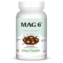 Magnesio B6 Mag 6 Magnesio Glycinate con vitamina B6 Promuove la mineralizzazione sana del chiodo, supporto Nerve & Funzione muscolare, Metabolismo energetico - Non OGM, Vegan, Gluten Free, Kosher 60 capsule