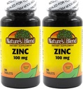 Miscela naturale Zinc Gluconate 100 mg, 100 compresse (Pack of 2)