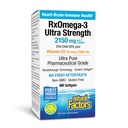 Fattori naturali RxOmega-3 Ultra Forza - Integratore alimentare per il cervello e il supporto di salute del cuore - Integratore di salute degli occhi con EPA & DHA - Integratore con gli acidi grassi Omega-3 - 60 Softgels (30 Serve)