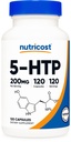 Nutricost 5-HTP 200mg, 120 Capsule Vegetariani (5-Hydroxytryptophan) - Non-OGM & Gluten Free