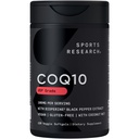 Ricerca sportiva CoQ10 (100mg) Migliorato w/Coconut Oil & Bioperine (pepe nero) per un migliore assorbimento | Vegan Certificato, Non OGM Verificato (120 Veggie Softgels)