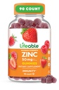Gummie di zinco vitali | 50mg | Grande gusto naturale vitamine di zinco | Gluten Free, Vegetariano, GMO-Free Zinc Chewable | per il supporto immunitario | 90 Gummies