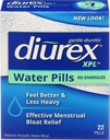 Diurex XPL Reenergizing Water Pills - Relieve Bloating & Fatigue - 22 Conte
