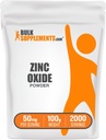 BulkSupplements.com Polvere di ossigeno di zinco - Supplemento di ossigeno di zinco, supplemento minerale per il supporto immunitario - Gluten Free, 50 mg per porzione, 250g (8.8 oz) (pacchetto di 1)