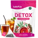 LULUTOX Detox Tea - Il tè dimagrante con Dandelion e Ginseng per sostenere gli obiettivi per Detox Cleanse, Cinghia piatta, Bloating, Peso sano e salute digestiva - Donne e uomini - Peach Flavor (28 Servings)