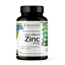 Smeraldo Labs Zinc 25mg - Supporto immunitario, Salute Digestiva, Supporto di stress ossidativo - Realizzato con Zinc Bisglycinate - Vegan & Gluten-Free - 90 Capsule vegetali