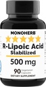 Acido R-Lipoico 500 mg - 90 capsule di veg - Acido R-Alfa-Lipoico stabilizzato