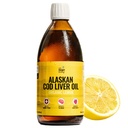On Target Living Alaskan Cod Liver Oil Liquid | Organic Lemon Flavor 16.67 oz | Line Caught in the USA | Naturally Occurring Vitamin D | Rich in Omega 3 DHA/EPA | Progetto Non OGM Certificato