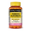 Mason Natural Ferrous Gluconate - Supporta la formazione di globuli rossi, Gentle su Stomach Iron Supplement, 100 compresse