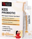 Probiotici-per-Kids con fibra di prebiotici, 5 miliardi di CFU bambini polvere probiotica per la salute digestiva e il supporto immunitario, 7 Strains Probiotici Organici per età 3+, Latticini, Gluten & Sugar Free, 30 Packets
