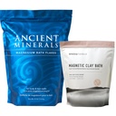Antichi minerali Fiocchi di bagno di magnesio - Enviromedica Argilla magnetica - Pure genuine Zechstein Cloruro - Detox naturale con polvere di argilla di sodio e di calcio Bentonite