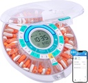 Dispenser automatico di pillole Daviky per anziani con allarme, Dispenser di pillole elettroniche, 28 giorni Smart Bluetooth Mensile Organizzatore di pillole, Rimettitore di pillole con APP per le prescrizioni, Vitamine e altro ancora