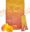Skin Health & Energy Boost Drink Mix- Sugar Free, SOD B (TM), Antiossidanti del Concentrato di Melone francese, Su The Go Stick Packs, Mango, 30 Pack
