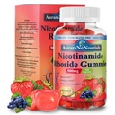 NAD Supplemento Gummies senza zucchero, NAD Nicotinamide Riboside Resveratrolo 900mg w. Quercetina, Collagen Biotin & Vitamin, Integratori ad alta potenza NAD Resveratrolo per l'invecchiamento, l'energia, il fuoco