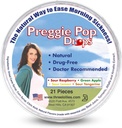 Preggie Pop Drops | 21 gocce | Mattina Malattia durante la gravidanza | Sicuro per mamma incinta & Baby | Gluten Free | Quattro gusti: Limone, lampone, Mela verde, Tangerine