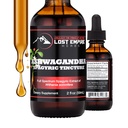 Lost Empire Herbs Ashwagandha Spagyric Tincture - Liquid Drops Root Extract for Men, Women, Sleep, Cortisol - Miglior integratore Ashwagandha USA Grown Organic (2 fl oz)