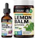 BIO KRAUTER Latte Thistle Tincture 2 Fl. Oz. & Lemon Balm 60 Gummies