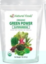 Z Cibi Naturali Greens Polvere Superfood - Orzo Grass, Wheatgrass, Spirulina, Spinaci, Broccoli, Alfalfa Leaf, Radice di barbabietola, Pomodoro, Dulse & Moringa - Glutine Vegan Raw Free - 1lb