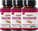 Shatavari 120 compresse | Asparagus Racemosus (Shatavari) | USDA Organic Certified | Supporta la salute e il sistema immunitario delle donne | Integratore alimentare 120tab - Confezione di 3