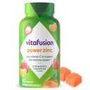 Vitafusion Power Zinc Gummy Vitamine, Strawberry Tangerine Aromaed Immune Support (1), 90 Conte