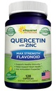 aSquared Nutrition Quercetin 1000mg con integratore di zinco - 120 Capsule - Diidrato di Quercetin con il Black Elderberry & Zinc - Pillole Complesso di Polvere Max Strength per aiutare a migliorare la risposta immunitaria
