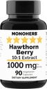 MONOHERB Estratto di bacche di biancospino 1000 mg - 90 capsule vegetariane