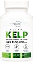 Tipo Zero Clean Kelp Iodine Tablets (60 Serve, 325 MCG Per Serving) - Fonte naturale di Iodio da Sea Kelp, Non OGM, Gluten Free
