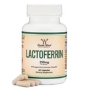 Lactoferrin 250mg per Serving (60 capsule) Lactoferrin brevettato Bioferrin - Supplemento di ferro superiore per la carenza di ferro e il supporto immunitario di doppi integratori di legno