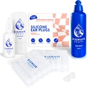 Ear Care Bundle - Include gocce d'orecchio, Ear Wash & Silicone Ear Plugs - per maglioni, atleti, subacquei, viaggiatori - Prodotti per la cura dell'orecchio per gli uomini, le donne, i bambini e gli adulti - Miglior regalo di nuoto