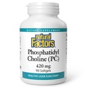 Fattori naturali - Phosphatidyl Choline (PC) 420mg, Supporta la funzione di fegato sano, 90 Gel Morbidi
