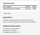 Potassium Iodide 150 mcg per capsula - 90 capsule vegane - 3 mesi di alimentazione - per la funzione ottimale della ghiandola e il metabolismo dell'energia - Supplemento dieta per l'egemonia di Apollo